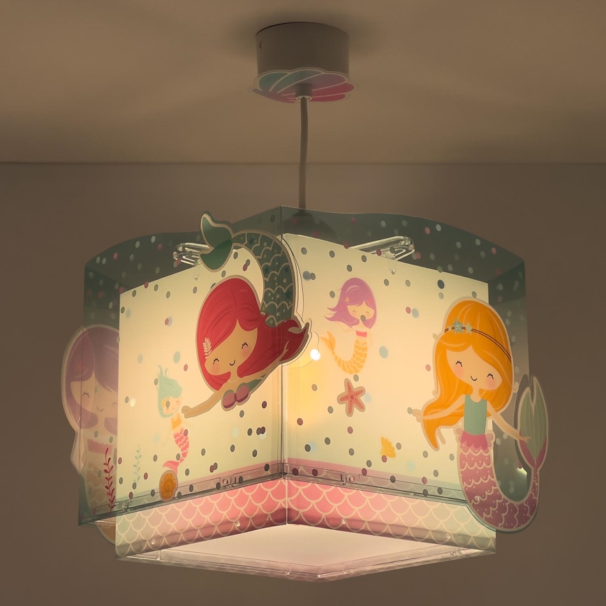 Dalber 63442 - Hanglamp voor kinderen MERMAIDS 1xE27/60W/230V