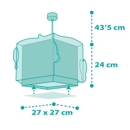 Dalber 63442 - Hanglamp voor kinderen MERMAIDS 1xE27/60W/230V