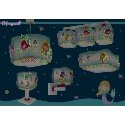 Dalber 63449 - Wandlamp voor kinderen MERMAIDS 1xE27/60W/230V