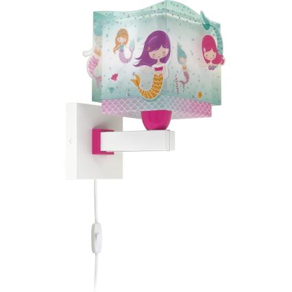 Dalber 63449 - Wandlamp voor kinderen MERMAIDS 1xE27/60W/230V