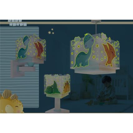 Dalber 63452 - Kinderlamp BABY DINOS 1xE27/15W/230V in vrolijke kleuren