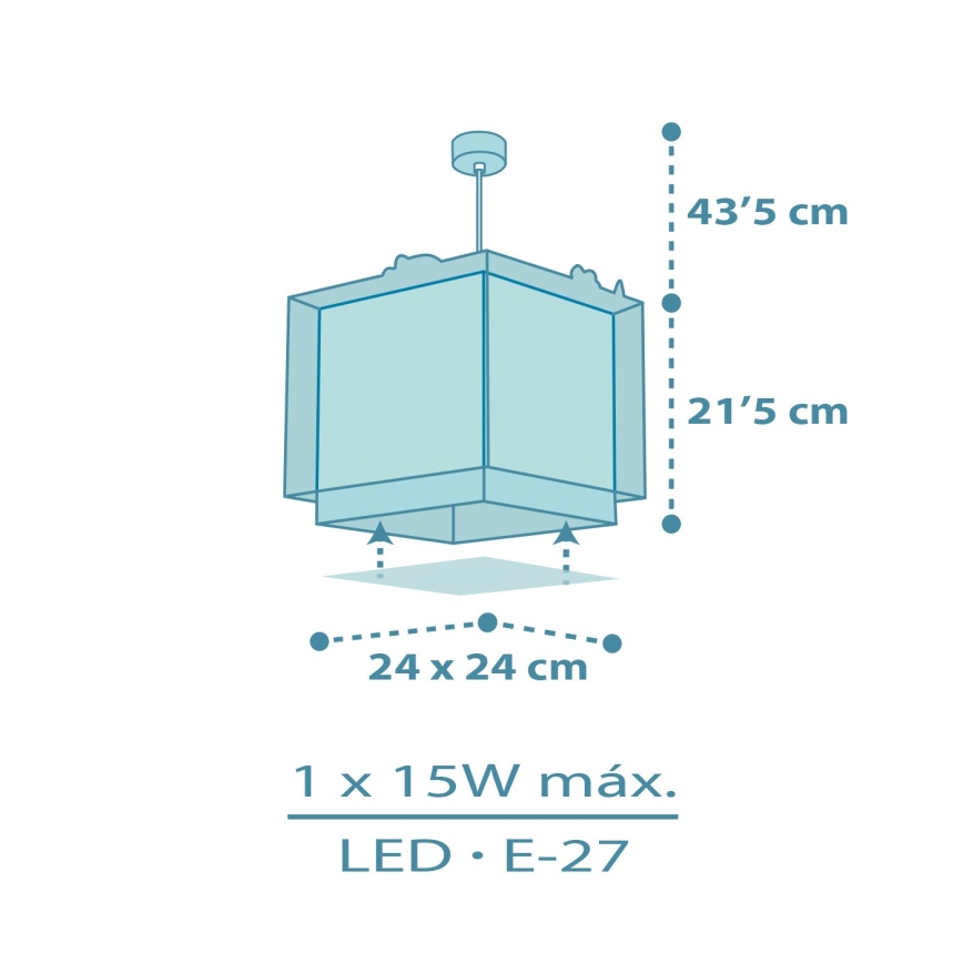 Dalber 63452 - Kinderlamp BABY DINOS 1xE27/15W/230V in vrolijke kleuren