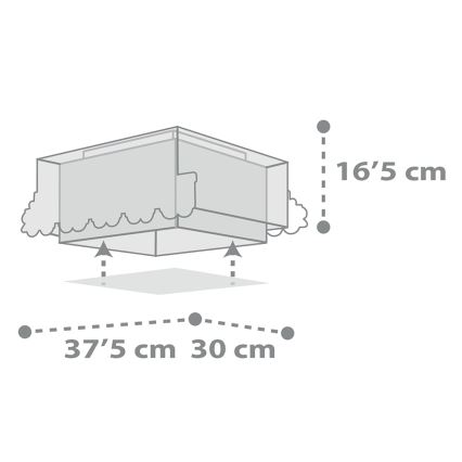 Dalber 63536 - Plafondlamp voor Kinderen TRAIN 2xE27/60W/230V