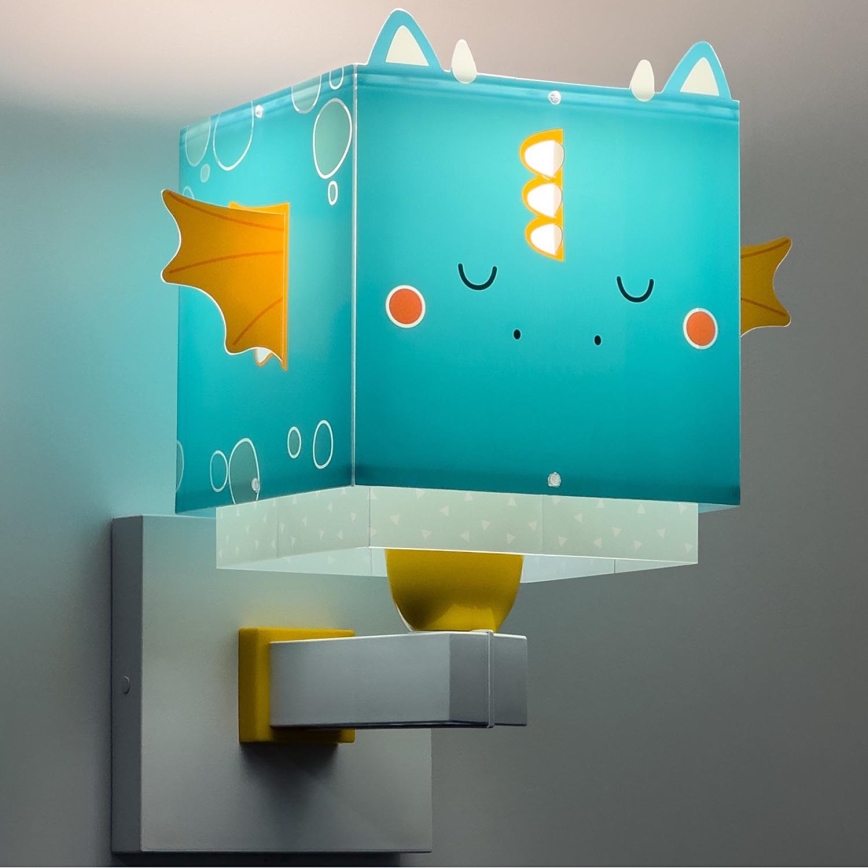 Dalber 64389 - Wandlamp voor kinderen LITTLE DRAGON 1xE27/15W/230V