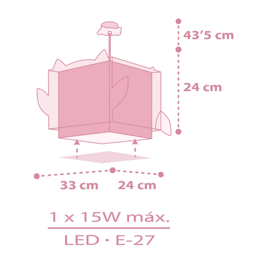 Dalber 64482 - Hanglamp voor kinderen LITTLE FRIENDS 1xE27/15W/230V