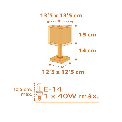 Dalber 64561 - Kinderlampje LITTLE TIGER 1xE14/40W/230V