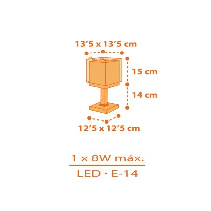 Dalber 64561N - LED-kinderlamp LITTLE TIGGER 1xG4/4W/230V oranje