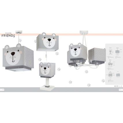 Dalber 64571 - Kinderlampje LITTLE TEDDY 1xE14/40W/230V