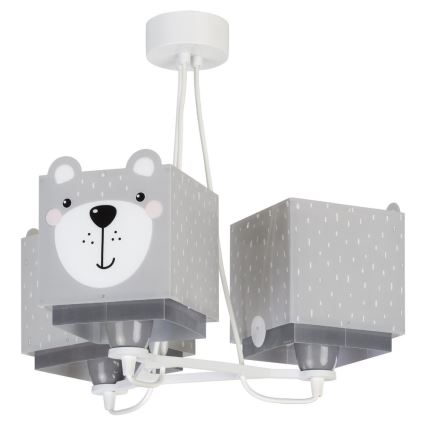 Dalber 64577 - Hanglamp kinderkamer LITTLE TEDDY 3xE27/60W/230V