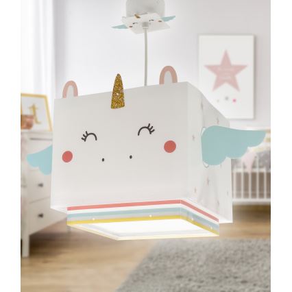 Dalber 64592 - Hanglamp voor kinderen LITTLE UNICORN 1xE27/15W/230V