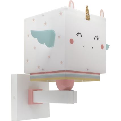 Dalber 64599 - Wandlamp voor kinderen LITTLE UNICORN 1xE27/15W/230V