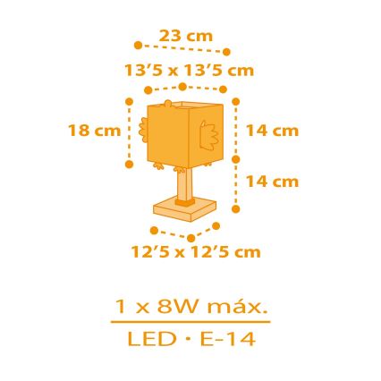 Dalber 64641 - Kleine kinderlamp LITTLE CHICKEN 1xE14/8W/230V