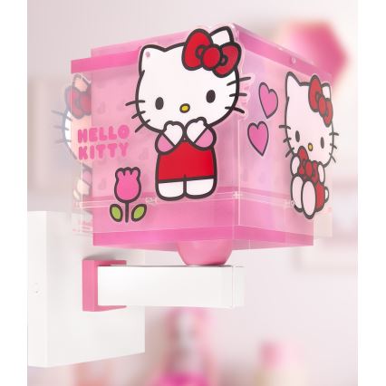 Dalber 73269 - Kinderwandlamp HELLO KITTY 1xE27/15W/230V roze