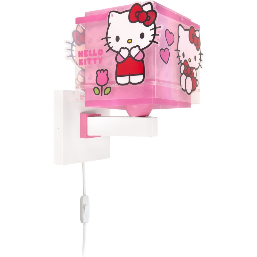 Dalber 73269 - Kinderwandlamp HELLO KITTY 1xE27/15W/230V roze