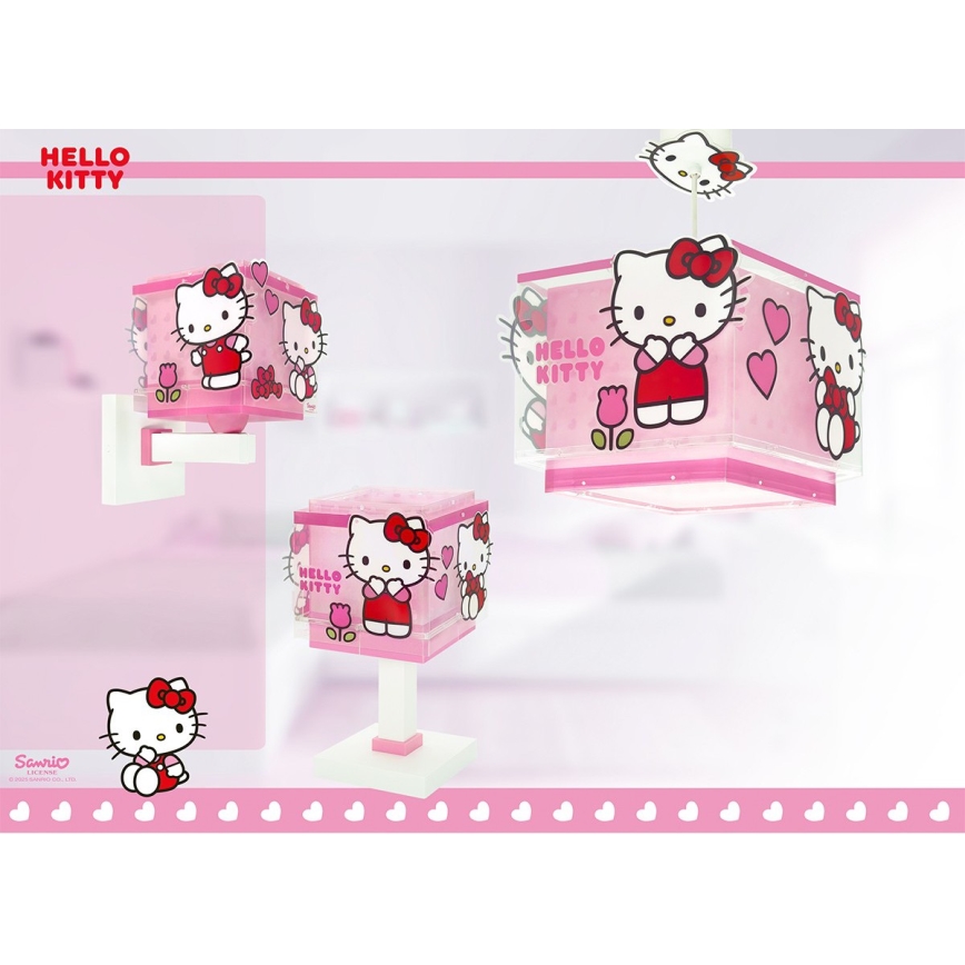 Dalber 73269 - Kinderwandlamp HELLO KITTY 1xE27/15W/230V roze