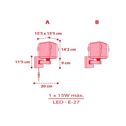 Dalber 73269 - Kinderwandlamp HELLO KITTY 1xE27/15W/230V roze