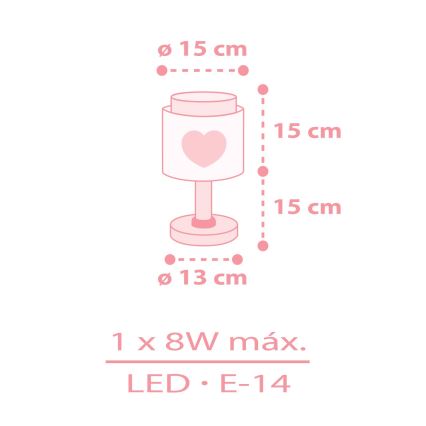 Dalber 76011NS - LED-kinderlampje BABY DREAMS 1xG4/4W/230V roze
