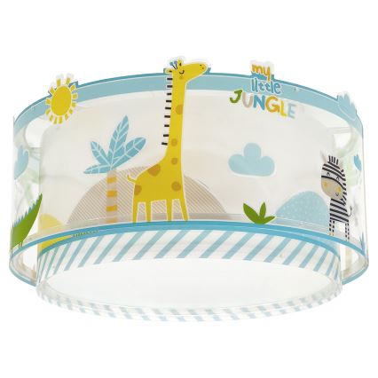 Dalber 76116 - Plafondlamp voor Kinderen JUNGLE 2xE27/15W/230V