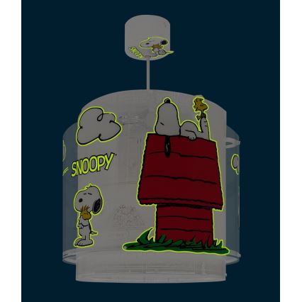 Dalber 76302 - Kinderlamp SNOOPY 1xE27/15W/230V wit/rood