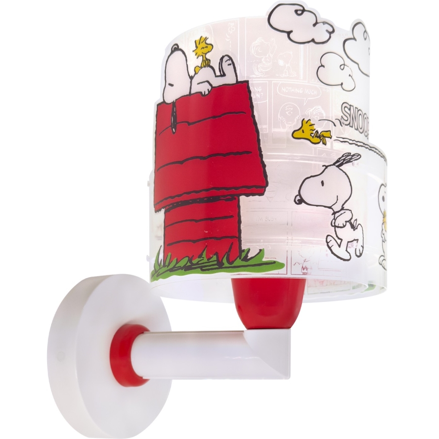 Dalber 76309 - Kinderwandlamp SNOOPY 1xE27/15W/230V wit/rood