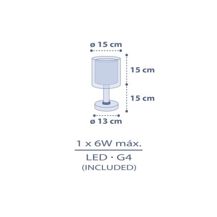 Dalber 76631 - LED kinderlamp MOON DREAMS 1xG4/4W/230V blauw