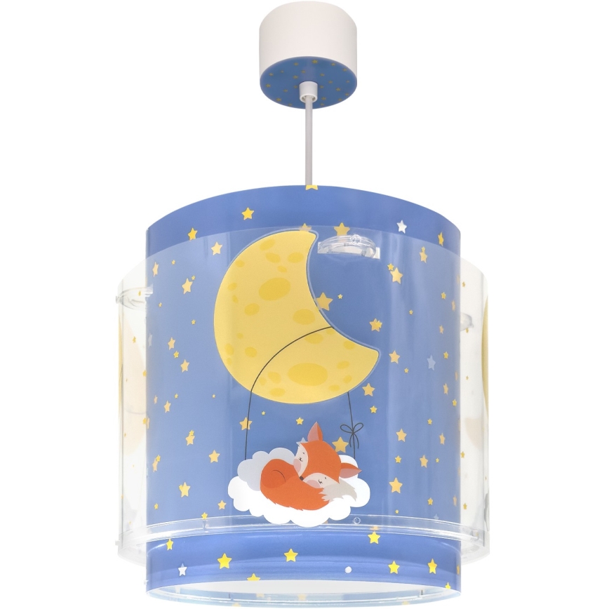 Dalber 76632 - Kinderplafondlamp MOON DREAMS 1xE27/15W/230V blauw