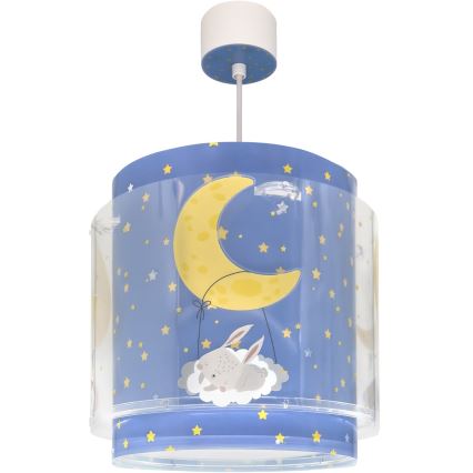 Dalber 76632 - Kinderplafondlamp MOON DREAMS 1xE27/15W/230V blauw