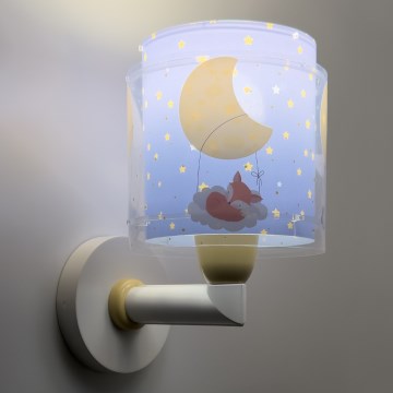 Dalber 76639 - Kinderwandlamp MOON DREAMS 1xE27/15W/230V blauw