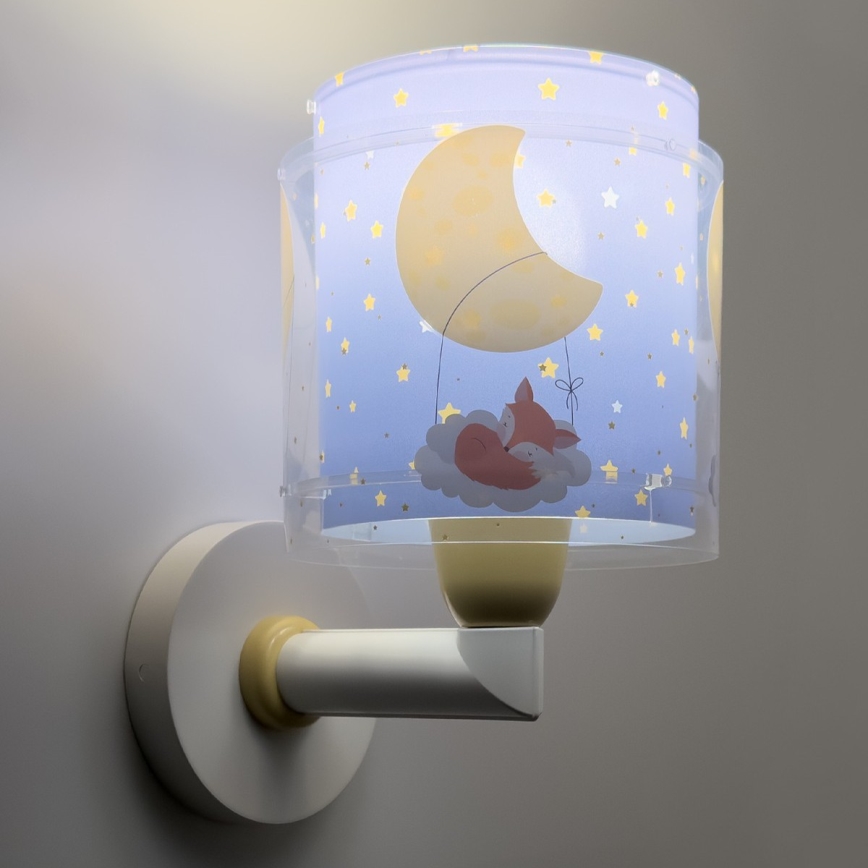 Dalber 76639 - Kinderwandlamp MOON DREAMS 1xE27/15W/230V blauw