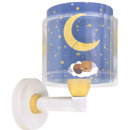 Dalber 76639 - Kinderwandlamp MOON DREAMS 1xE27/15W/230V blauw