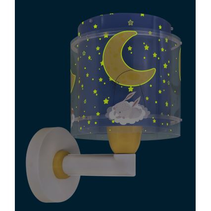 Dalber 76639 - Kinderwandlamp MOON DREAMS 1xE27/15W/230V blauw