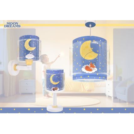 Dalber 76639 - Kinderwandlamp MOON DREAMS 1xE27/15W/230V blauw