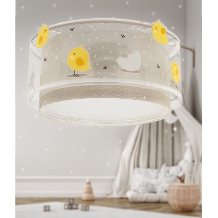 Dalber 76876 - Plafondlamp kinderkamer BABY CHICK 2xE27/15W/230V