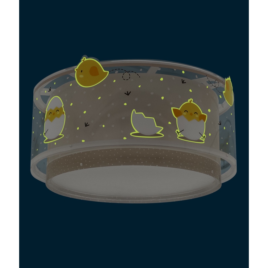 Dalber 76876 - Plafondlamp kinderkamer BABY CHICK 2xE27/15W/230V