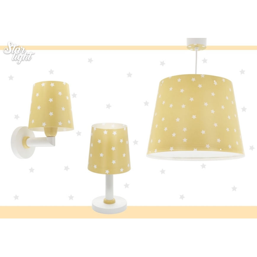 Dalber 82211A - Lamp voor Kinderen STAR LIGHT 1xE14/40W/230V geel