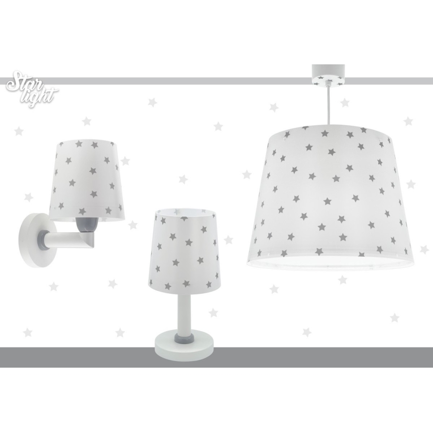 Dalber 82212B - Hanglamp voor Kinderen STAR LIGHT 1xE27/60W/230V wit