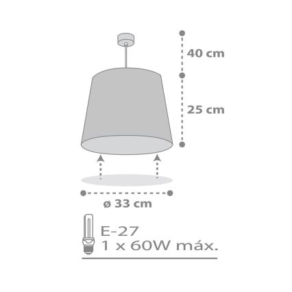 Dalber 82212B - Hanglamp voor Kinderen STAR LIGHT 1xE27/60W/230V wit