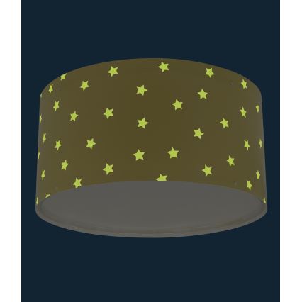 Dalber 82216A - Plafondlamp voor Kinderen STAR LIGHT 2xE27/60W/230V geel