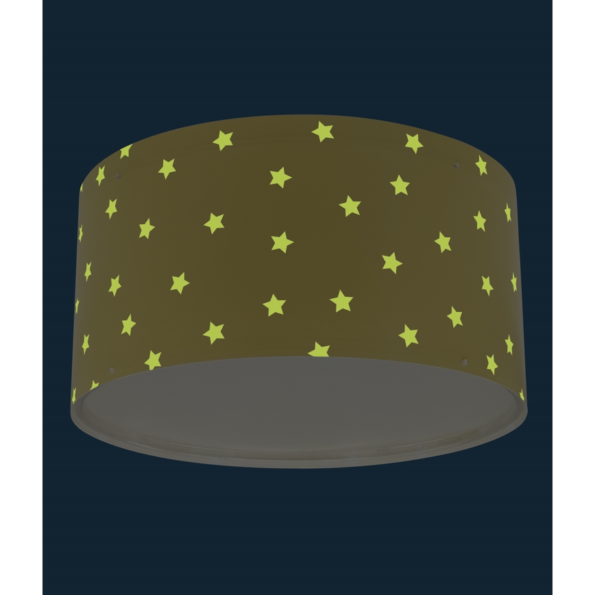 Dalber 82216A - Plafondlamp voor Kinderen STAR LIGHT 2xE27/60W/230V geel