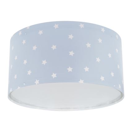Dalber 82216T - Plafondlamp voor Kinderen STAR LIGHT 2xE27/60W/230V blauw