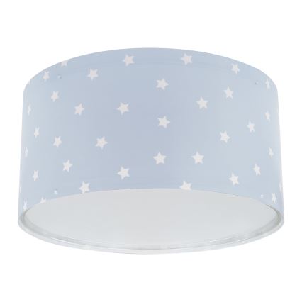 Dalber 82216T - Plafondlamp voor Kinderen STAR LIGHT 2xE27/60W/230V blauw