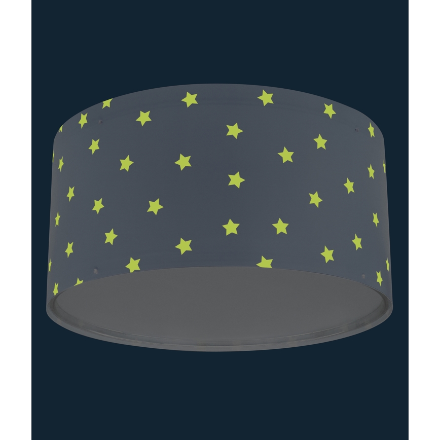 Dalber 82216T - Plafondlamp voor Kinderen STAR LIGHT 2xE27/60W/230V blauw