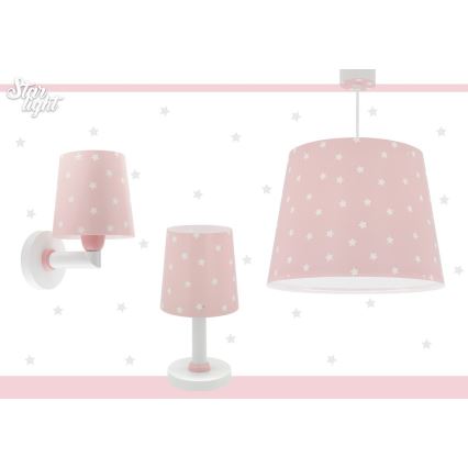 Dalber 82219S - Wand Lamp voor Kinderen STAR LIGHT 1xE27/60W/230V roze