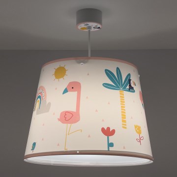 Dalber 82462 - Hanglamp voor Kinderen FLAMINGO 1xE27/15W/230V