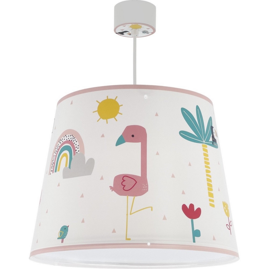 Dalber 82462 - Hanglamp voor kinderen FLAMINGO 1xE27/15W/230V