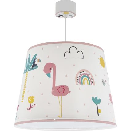 Dalber 82462 - Hanglamp voor kinderen FLAMINGO 1xE27/15W/230V