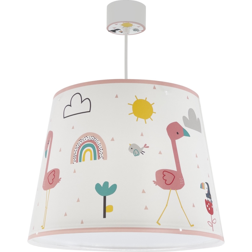 Dalber 82462 - Hanglamp voor kinderen FLAMINGO 1xE27/15W/230V
