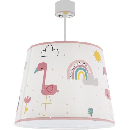 Dalber 82462 - Hanglamp voor kinderen FLAMINGO 1xE27/15W/230V