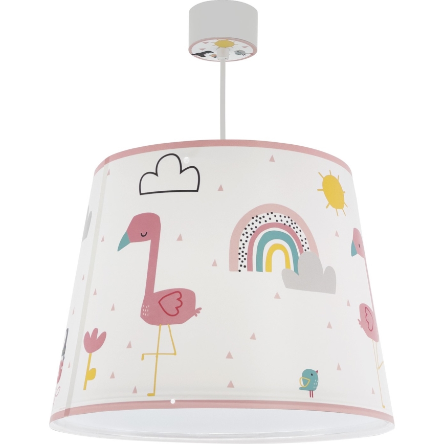 Dalber 82462 - Hanglamp voor kinderen FLAMINGO 1xE27/15W/230V
