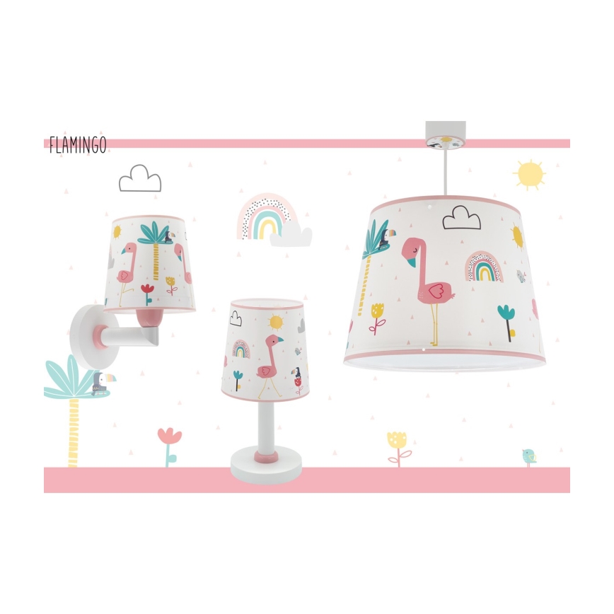 Dalber 82462 - Hanglamp voor kinderen FLAMINGO 1xE27/15W/230V